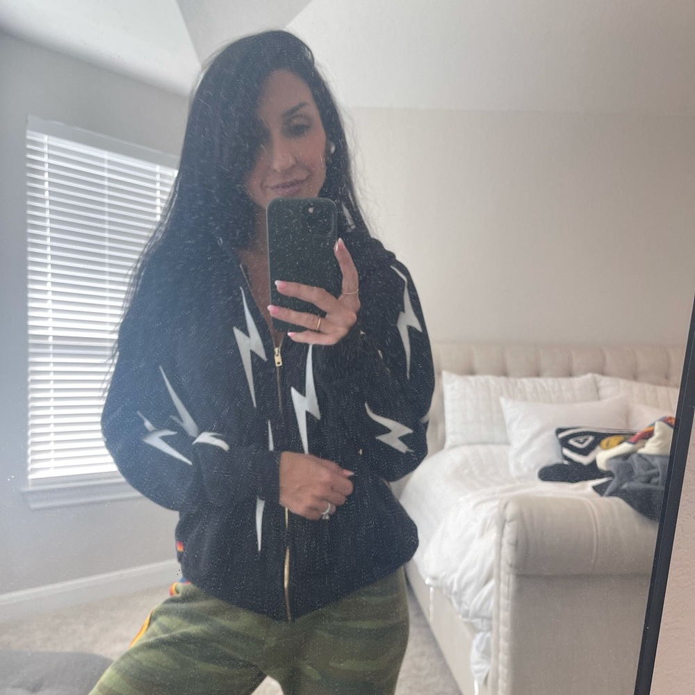 Aviator nation black bolt hoodie